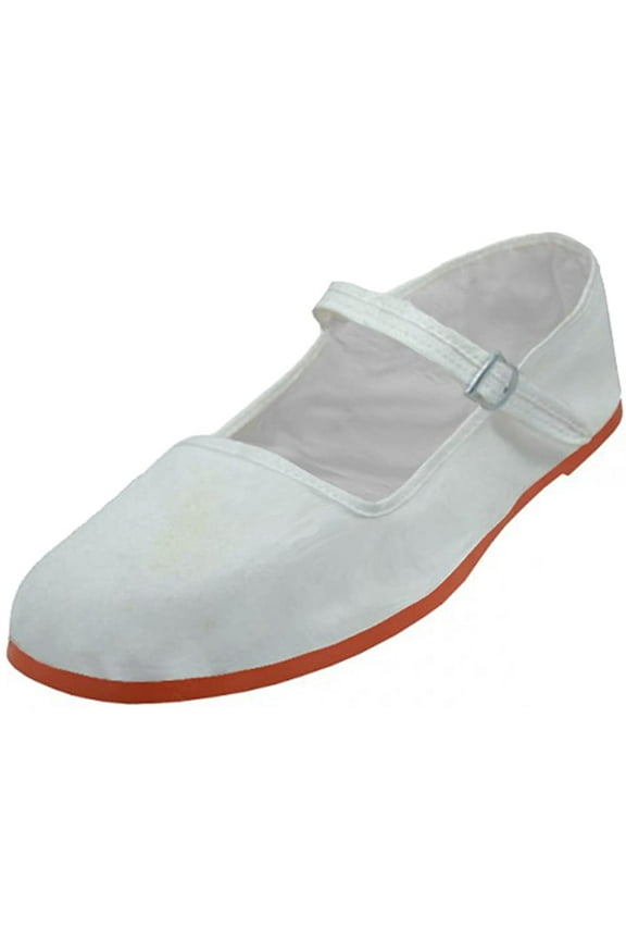 Women's Cotton Mary Jane Shoes Flat Ballet Slip On Colors