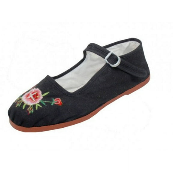Women's Cotton Mary Jane Shoes Flat Ballet Slip On Colors