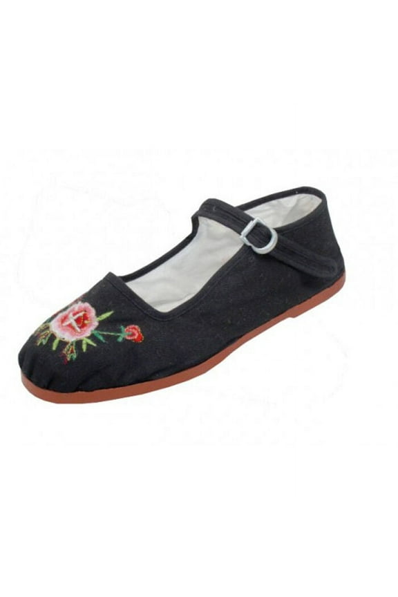 Women's Cotton Mary Jane Shoes Flat Ballet Slip On Colors