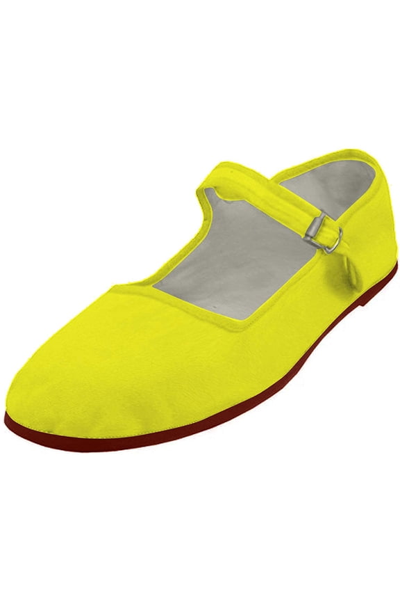 Women's Cotton Mary Jane Shoes Flat Ballet Slip On Colors