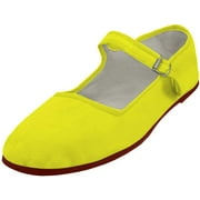 Women's Cotton Mary Jane Shoes Flat Ballet Slip On Colors