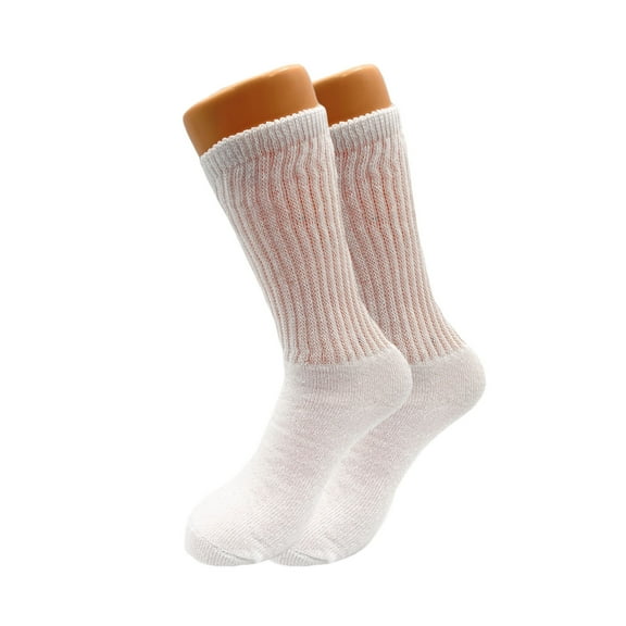 Women's Cotton Mid-Calf Crew Socks 3-Pack - Cushioned Comfort for Daily Wear (Fits Shoe Size 5-10)