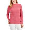 thumbnail image 1 of Women's Cotton Mock-Neck Sweater Pink Orchid XL, 1 of 1