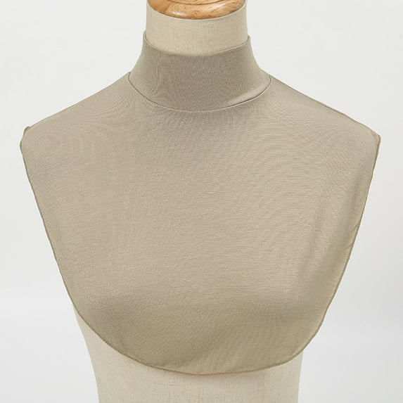 Women's Cotton Mock Turtleneck Dickey Half Top Collar Neck Blouse False Fake Neck