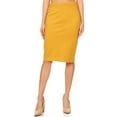 thumbnail image 1 of Women's Cotton Mustard Pencil Skirt, 1 of 5