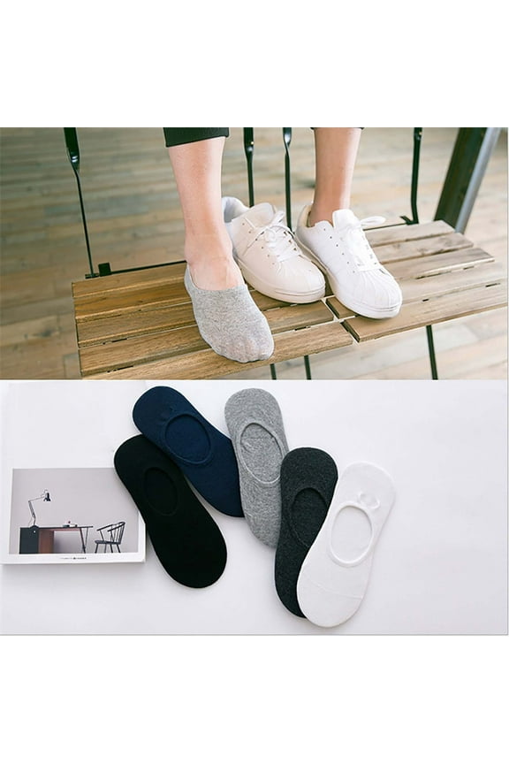 Women's Cotton No Show Liner Socks Anti Slip with Gel Tab for Loafers Flats