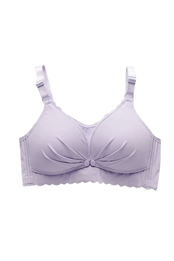 Women's Cotton Nursing Bra Wireless Maternity Nursing Bralette Full Coverage Plus Size Adjustable Strap Sleep Bra