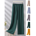 thumbnail image 1 of Women's Cotton Pajama Pants Elastic Waist Lounge Sleep Bottoms Casual Lightweight Soft Thin Long Pants, 1 of 6