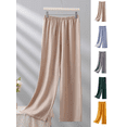 thumbnail image 1 of Women's Cotton Pajama Pants Elastic Waist Lounge Sleep Bottoms Casual Lightweight Soft Thin Long Pants, 1 of 6