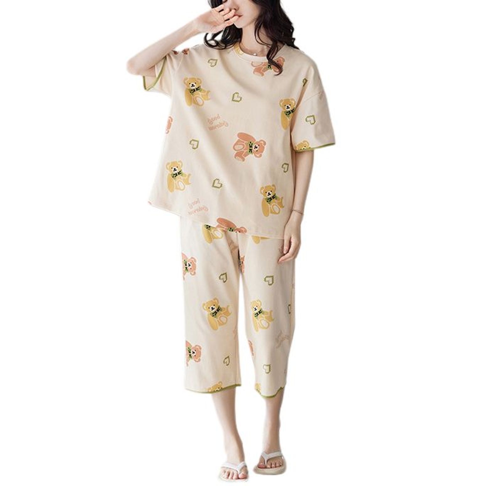 Women's Cotton Pajama Set Cute Sleepwear 2 Piece Pj Set Pajamas Short ...