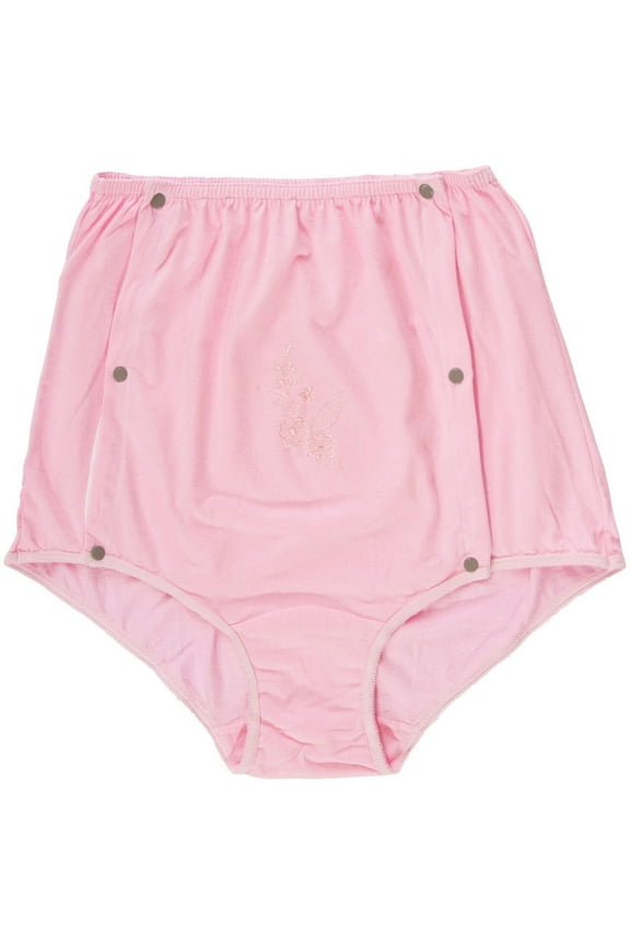 Women's Cotton Pantie Briefs with Side-Snap Closures-Assorted Colors