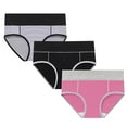 thumbnail image 1 of Women's Cotton Period Underwear Reusable Postpartum Hipster Panties Plus Size Menstrual Briefs 3 Pack, 1 of 1