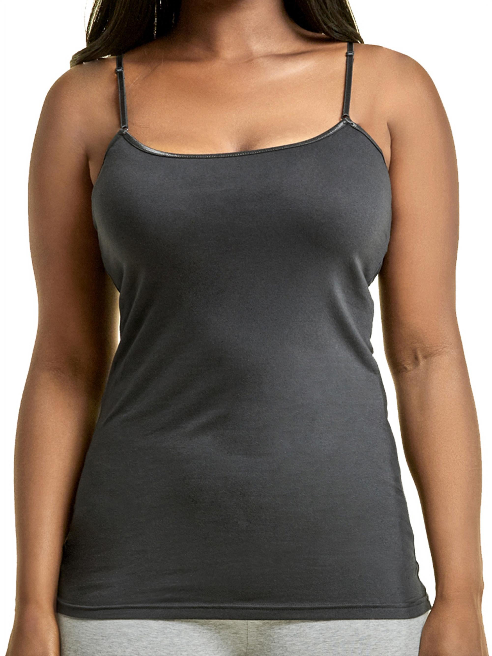 Womens Cotton Plus Size Camisole Tank Top - Dark Grey - 2X-Large -  Walmart.com