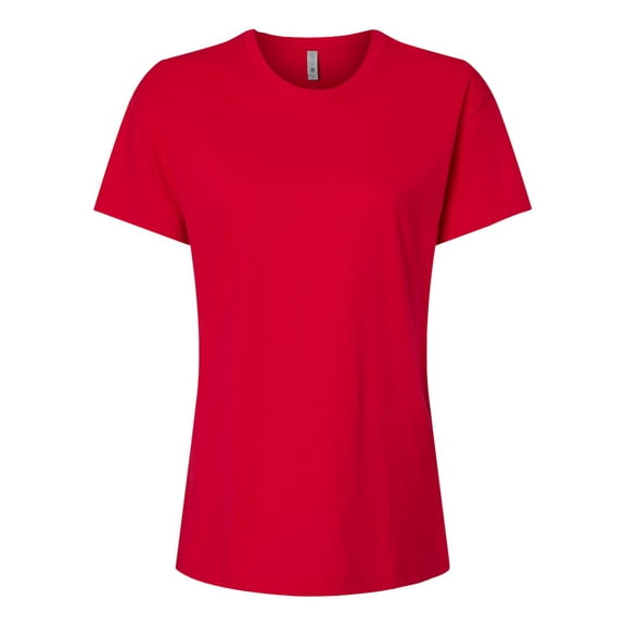 Women's Cotton Relaxed Casual Short Sleeve Basic Tees T-Shirt , Red , X-small