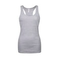 thumbnail image 1 of Women's Cotton Ribbed Knit Racerback Tank Top, Heather Grey, M, 1 Piece, 1 of 1
