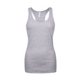 thumbnail image 1 of Women's Cotton Ribbed Knit Racerback Tank Top, Heather Grey, M, 1 Piece, 1 of 1
