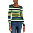 thumbnail image 1 of Women's Cotton Ribbed Sweater Deep Maize Multi XS, 1 of 1