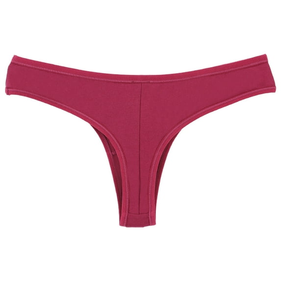 Women's Cotton Seamless Thong Breathable Thong Underwear Set No Panty Line Exposed