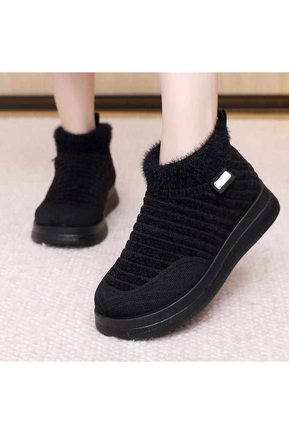 Women's Cotton Shoes With Plush Insulation Cotton Boots With Soft Soles That Are Not Tiring Comfortable And Casual To Kick