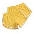 thumbnail image 1 of Women's Cotton Shorts Gym Shorts Yoga Shorts Summer Running Active Short Pants Striped Dance Elastic Shorts, Pack of 2, 1 of 2