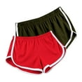 thumbnail image 1 of Women's Cotton Shorts Gym Shorts Yoga Shorts Summer Running Active Short Pants Striped Dance Elastic Shorts, Pack of 2, 1 of 2