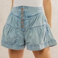 thumbnail image 1 of Women's Cotton Shorts Jeans Shorts Sexy Denim Washed Women Pants Ripped Hole Slim Short Women'S Jeans,Blue Women's Shorts S, 1 of 8