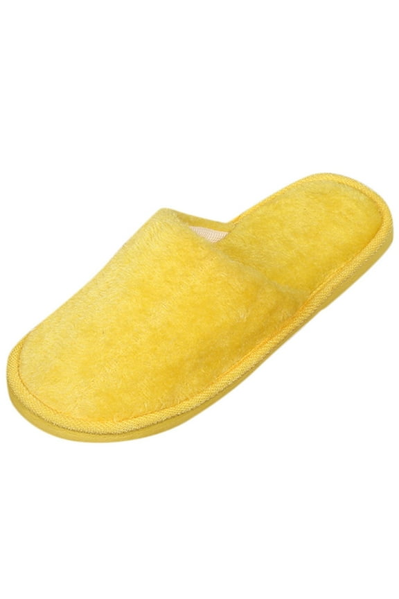Women's Cotton Slippers Lightweight Indoor House Shoes with Anti-Skid Sole Slippers House Spa Slippers Fluffy Coral Fleece Indoor Hotel Shoes for Women Men Shoeless Home Hotel Bedroom Travel
