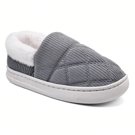 Women's Cotton Slippers - Soft, Non-Slip, Padded & Warm for Bedroom Wear with Stripped Design