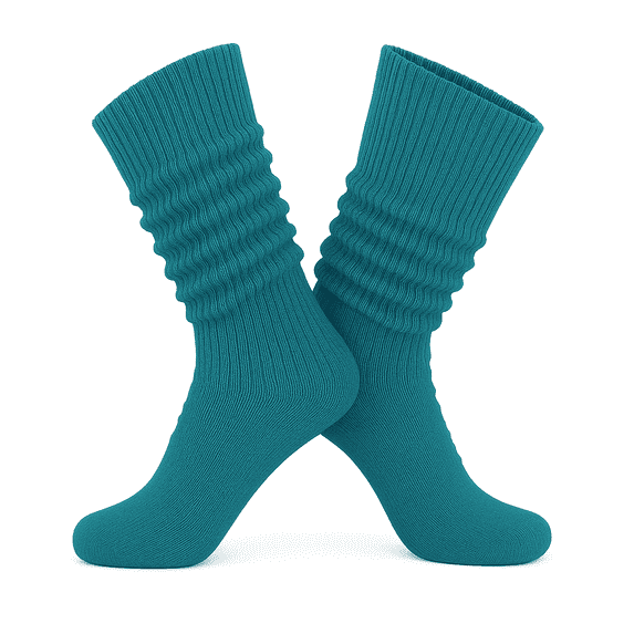 Women’s Cotton Slouch Socks Extra Long Scrunch Knee-High Boot Socks 1 Pair - Capri