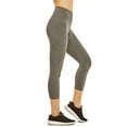 thumbnail image 1 of Women's Cotton Soft Capri Leggings Activewear, Charcoal Grey-S, 1 Pack, 1 of 4