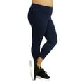 thumbnail image 1 of Women's Cotton Soft Capri Leggings Activewear, Navy-3XL, 1 Pack, 1 of 4
