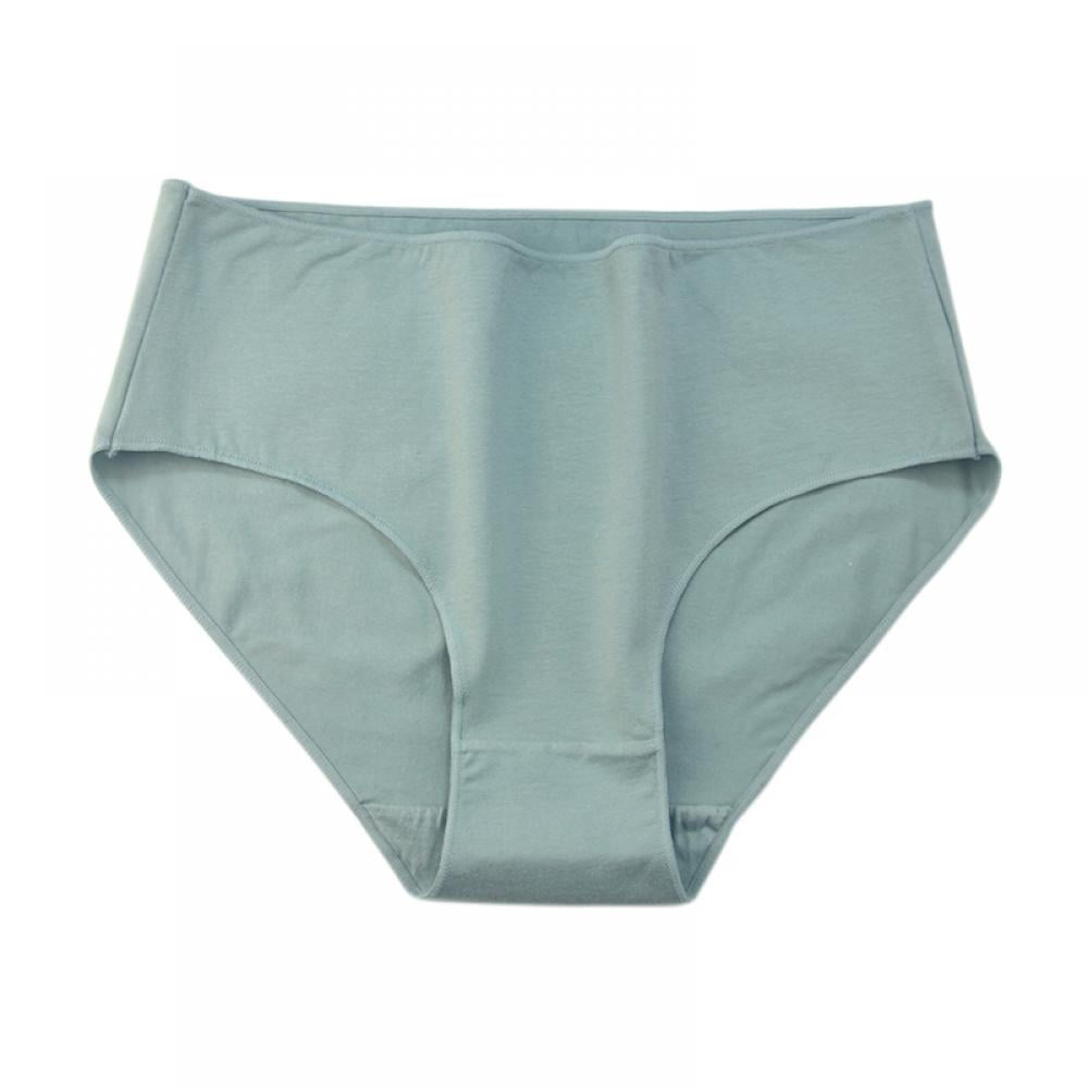 Women's Cotton Panties Mid-Rise Underwear Ladies Soft Briefs Full Coverage  Panty Underpants 