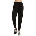 thumbnail image 1 of Couver Women's Cotton Stretch Active Jersey Jogger Pants with Pockets, Black XL, 1 Pack, 1 of 4