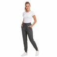 thumbnail image 1 of Couver Women's Cotton Stretch Active Jersey Jogger Pants with Pockets, Charcoal Grey S, 1 Pack, 1 of 6