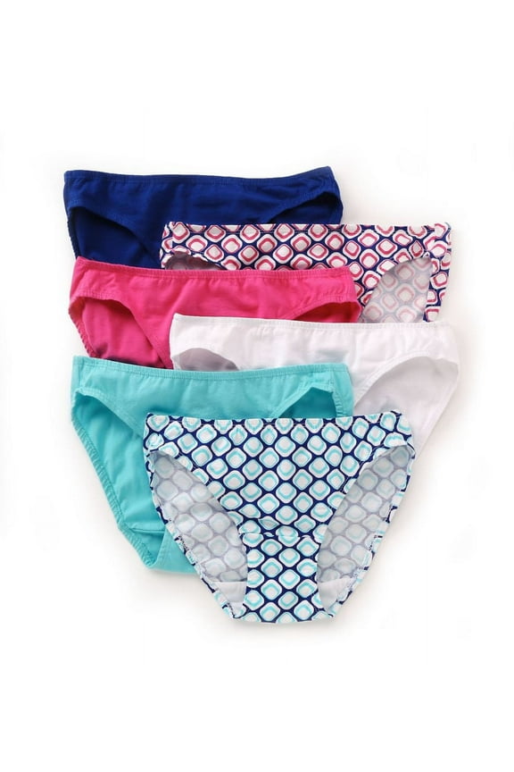 Women's Cotton Stretch Bikini Panties, 6 Pack