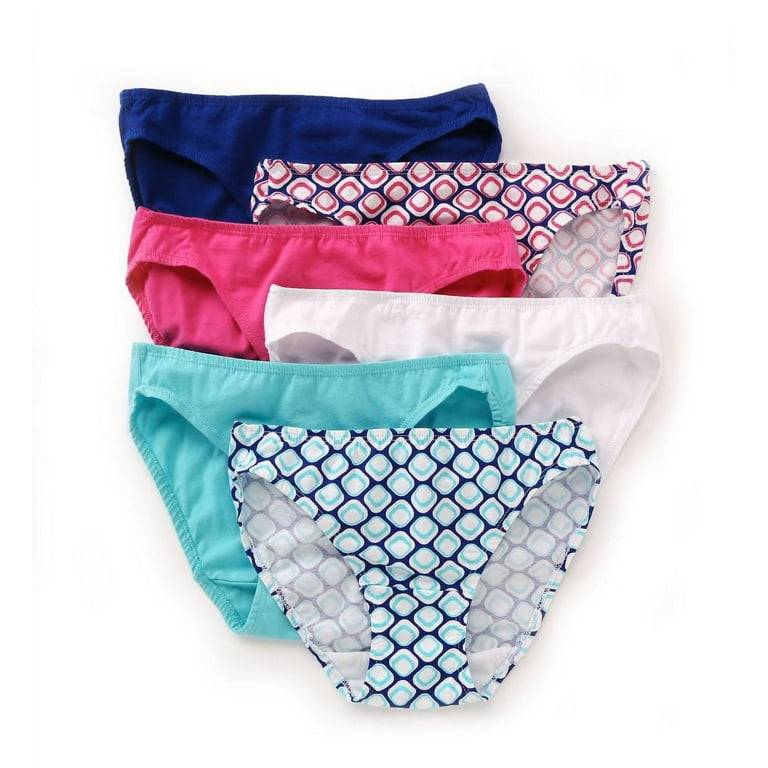 Women's Cotton Stretch Bikini Panties, 6 Pack