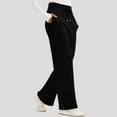 thumbnail image 1 of Women's Cotton Sweatpants Lounge Sweat Pants High Waisted Open Bottom Casual Yoga Pants for Women Black M, 1 of 3