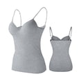 thumbnail image 1 of Women's Cotton Tank Top with Shelf Bra Adjustable Wider Strap Camisole, 1 of 3
