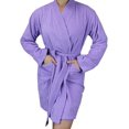 thumbnail image 1 of Women's Cotton Terry Cloth Long Sleeve Bathrobe - Soft Short Length Robe, 1 of 2