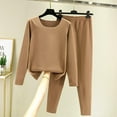 thumbnail image 1 of Women's Cotton Thermal Pajamas Set - Winter Warm Long Sleeve Lounge Wear Top & Pants, 1 of 3