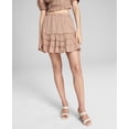 thumbnail image 1 of Women's Cotton Tiered A-Line Pull-On Skirt Almond XS, 1 of 1