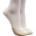 thumbnail image 1 of Women's Cotton Toe Topper No-Show Half Liner Socks with Sling Back for Heels/Toe Covers, 1 of 6