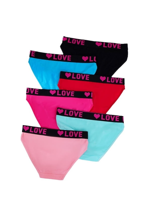Women’s Cotton Underwear 6 Pack Soft Breathable Mid Low Rise Bikini Panties