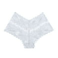 thumbnail image 1 of Women's Cotton Underwear New Underwear for Women V-Waist Shorts Plus Size Lingerie Underwear Lightweight Soft Lace High Waist Panties 2025 White XL, 1 of 2