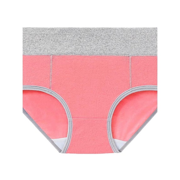 Women's Cotton Underwear High Waist Stretch Briefs Soft Underpants Breathable Ladies Panties