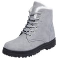 thumbnail image 1 of Women's Cotton Warm Fur Snow Winter Lace Up Flat Cute Plus Size Comfortable Ankle Platform Boots, 1 of 11