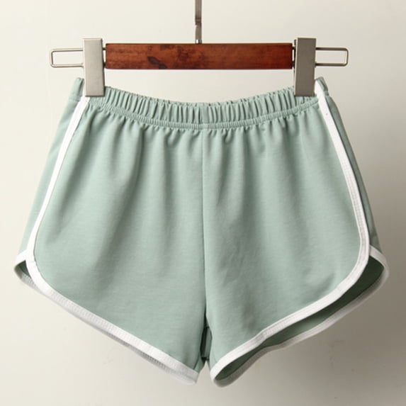 Women's Cotton Yoga Dance Short JIANLAI Soft and Comfortable Cotton Athletic Pants for the Buttocks, Dolphin Shorts, Breathable Casual Shorts, Women’s Suitable Sports and Hiking Pants S-XXL Green