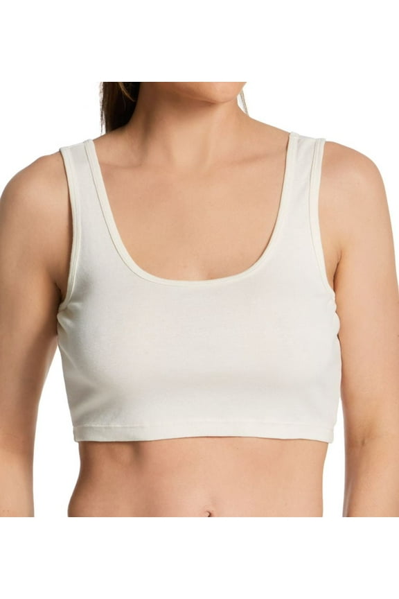 Women's Cottonique 2232 100% Organic Cotton Rib Bra Liner (Natural 7)