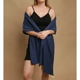 thumbnail image 1 of Women's Cottonique 2286 100% Organic Cotton Hypoallergenic Shawl (Melange Blue O/S), 1 of 5