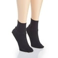 thumbnail image 1 of Women's Cottonique M27700 Latex Free Organic Cotton Booties - 2 Pack (Black S), 1 of 3